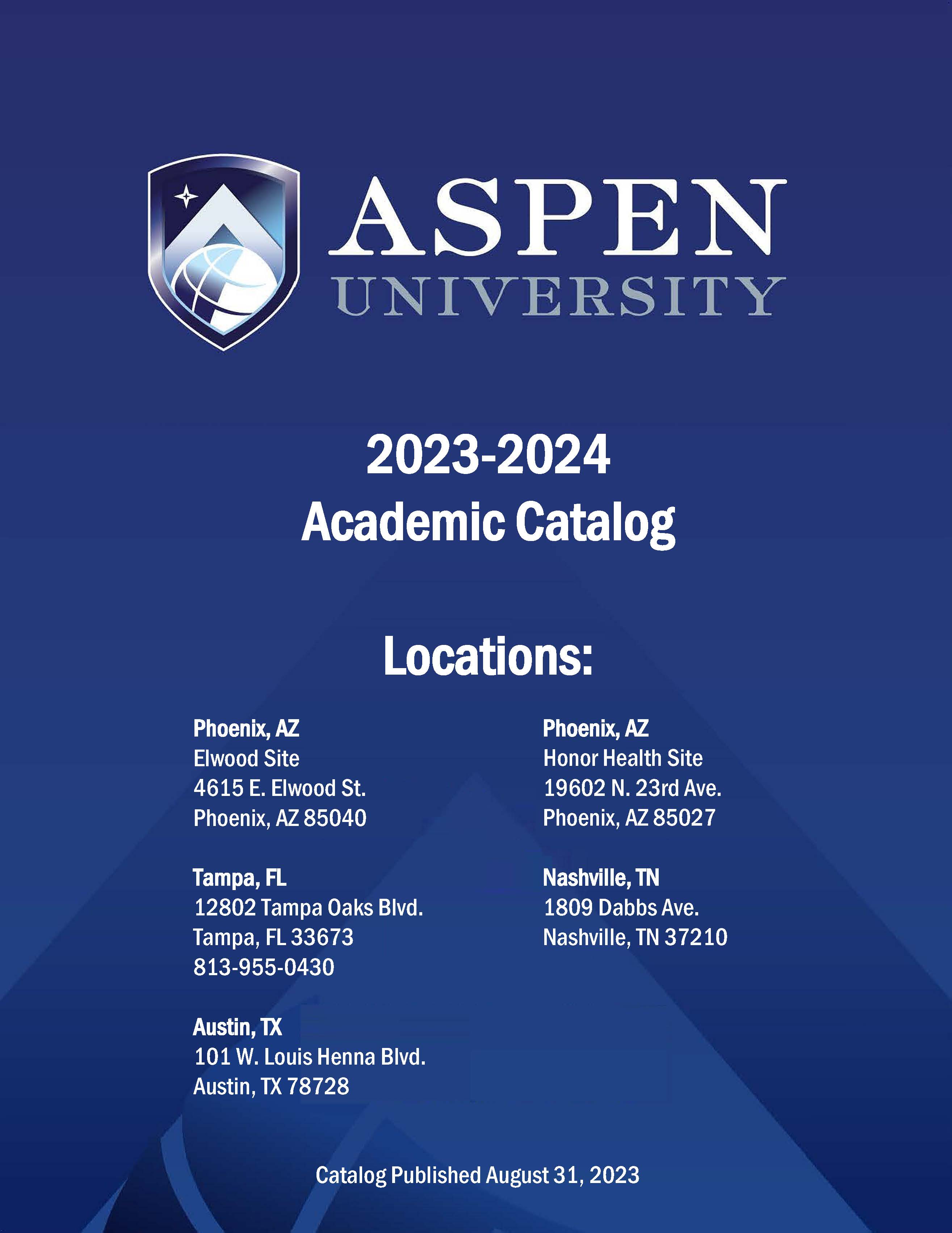 Aspen University SmartCatalog